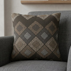 Abstract Geometric Brown Cushion Covers Pack of 4