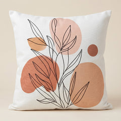 Terracotta Abstract Harmony Printed Cushion Covers - (Pack of 6) For Living Room, Bed Room, Home Decor