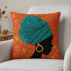Tribal Lady Print Printed Cushion Covers - (Pack of 6) For Living Room, Bed Room, Home Decor