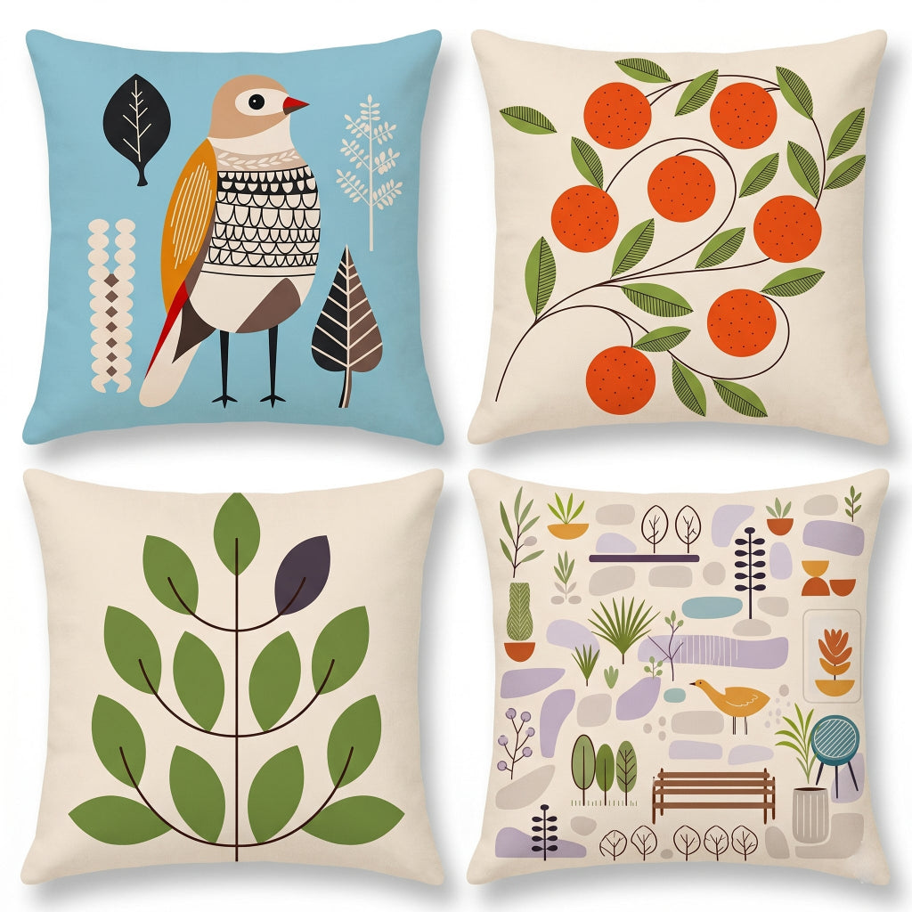 Next-Gen Luxury & Designer Printed Cushion Covers - (Pack of 4) For Living Room, Bed Room, Home Decor