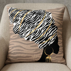 Tribal Lady Print Printed Cushion Covers - (Pack of 6) For Living Room, Bed Room, Home Decor