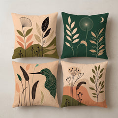 Designer Nature Inspired Printed Cushion Covers - (Pack of 4) For Living Room, Bed Room, Home Decor (Copy) (Copy) (Copy) (Copy)