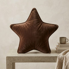 Dark Brown Midnight Star Collection Luxe Velvet Cushion