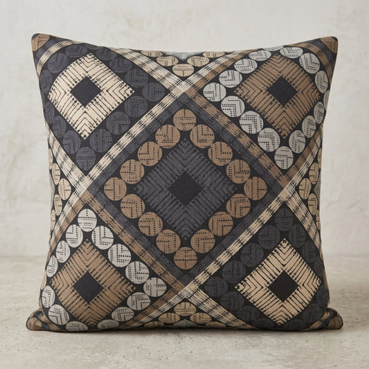 Abstract Geometric Brown Cushion Covers Pack of 4