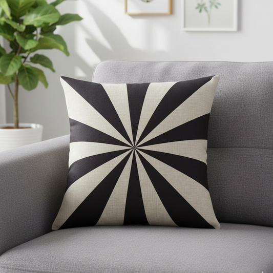 Linen Black and White Cushion Covers Pack of 4
