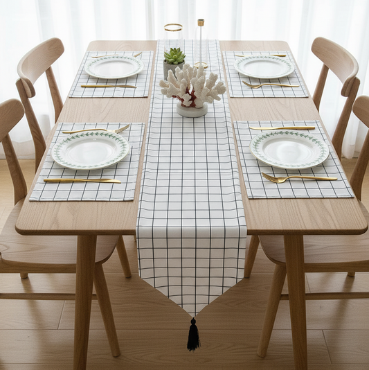 Vintage Geo Table Runner with Mats