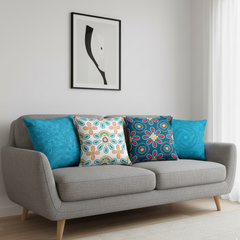 Ocean Flowers Cushion Covers Pack of 4