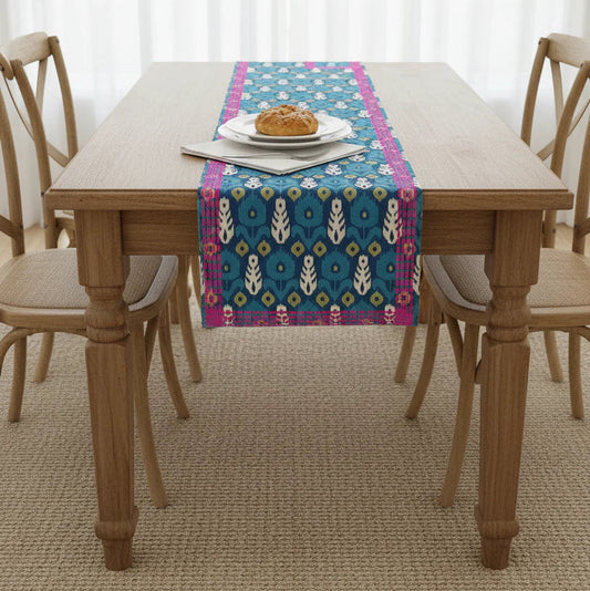 Abstract Flora Table Runner