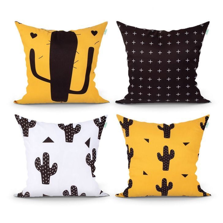 Citrine Stem Cushion Covers Pack Of 4