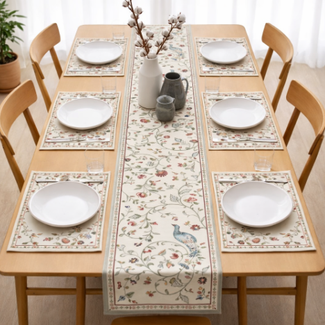 Heritage Weave Tabler runner with Mats