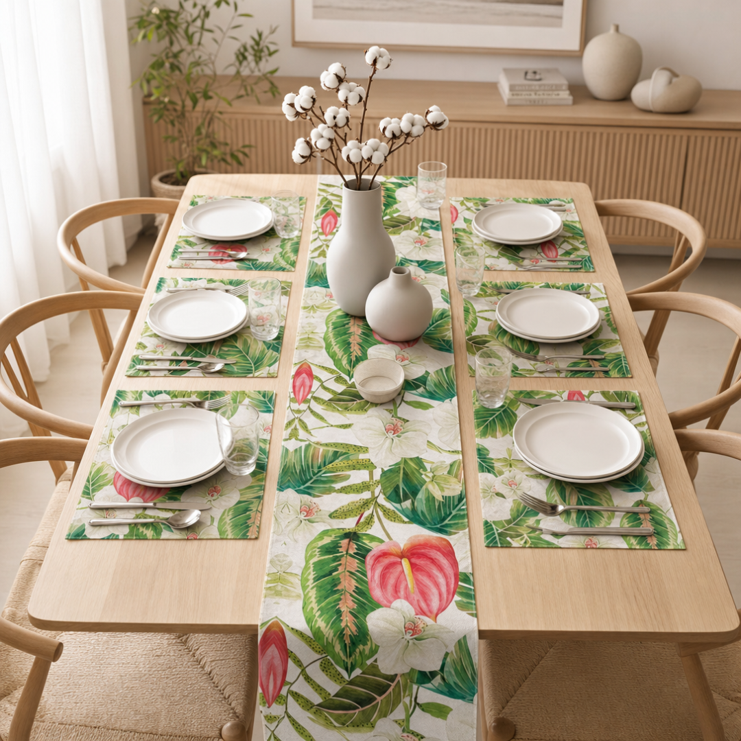Spring Blossom  Table runner with Mats