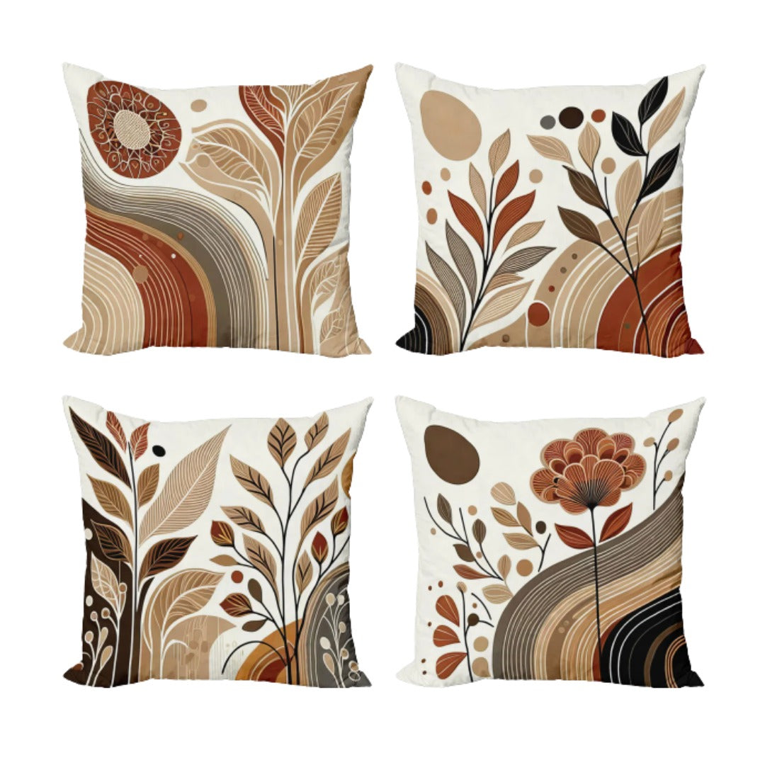 Boho Earthy Terracotta Cushion Covers Pack of 4