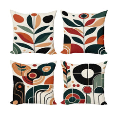 Abstract Botany Cushion Cover Pack Of 4
