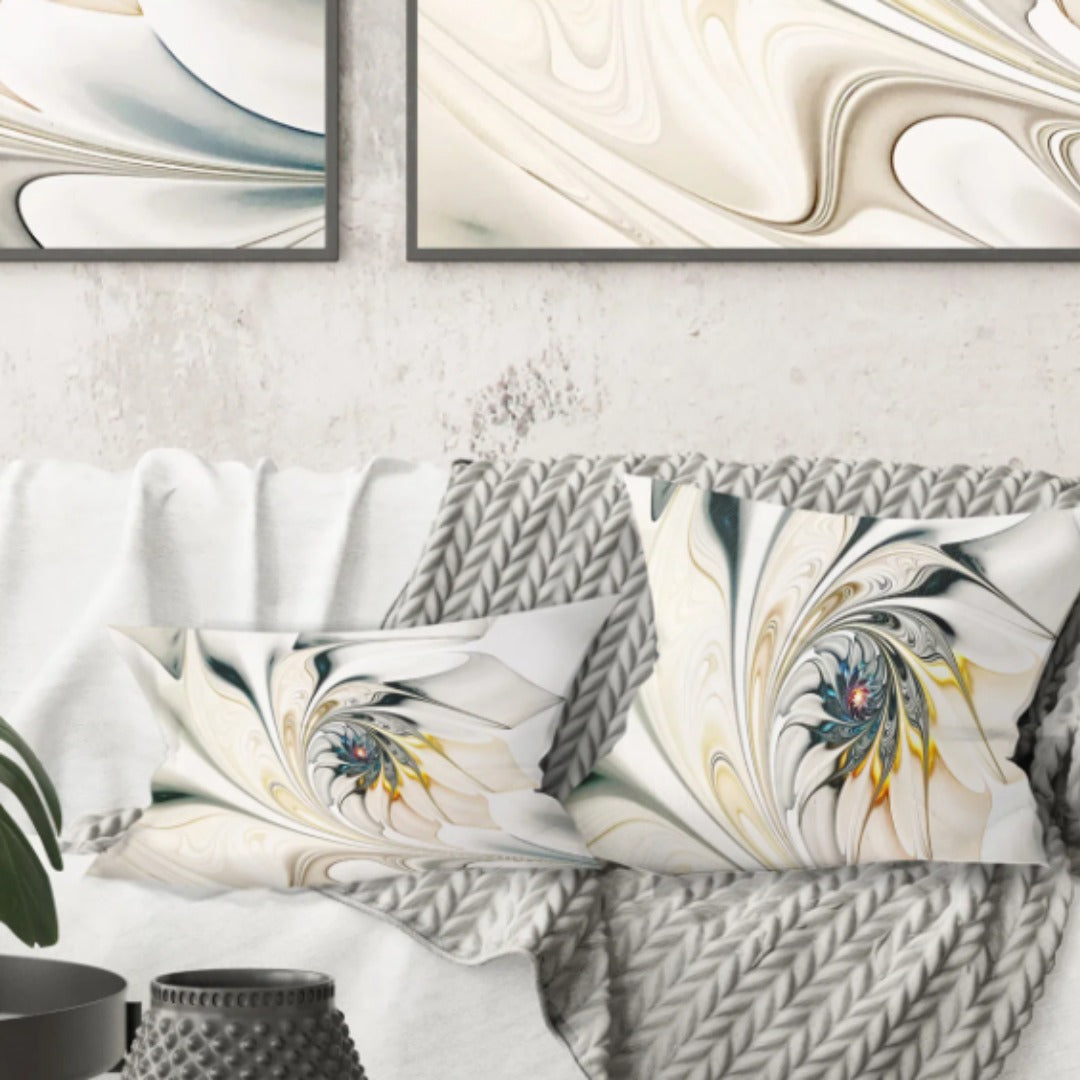Stained Glass Floral Modern Cushion Cover Pack Of 2