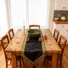 Black Area Velvet Table Runner