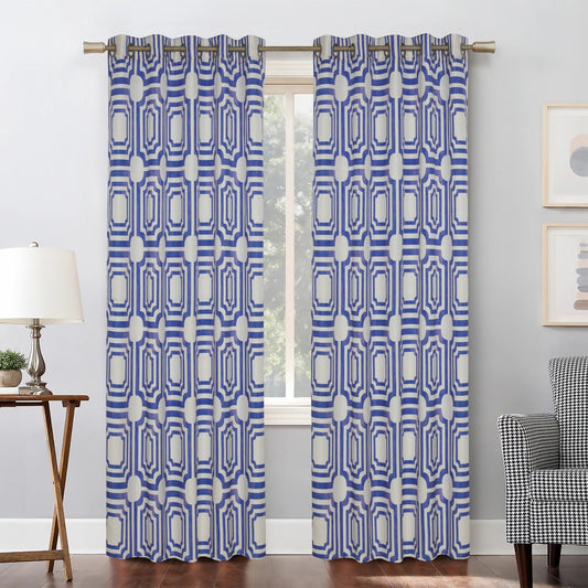 City Block Curtains Blue texture