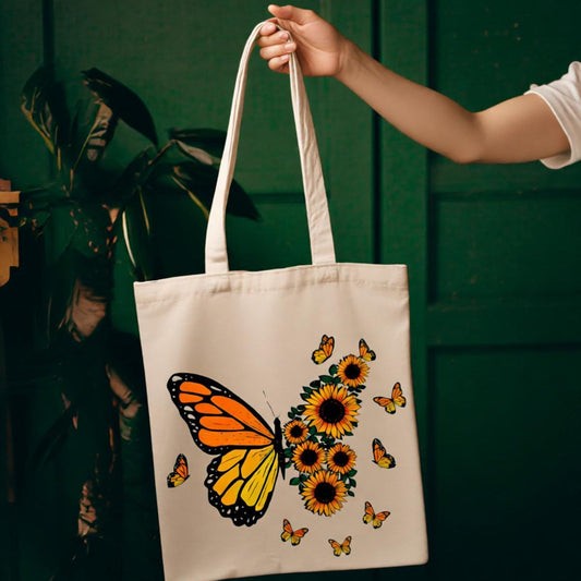 Sun & Butterfly Tote Bag