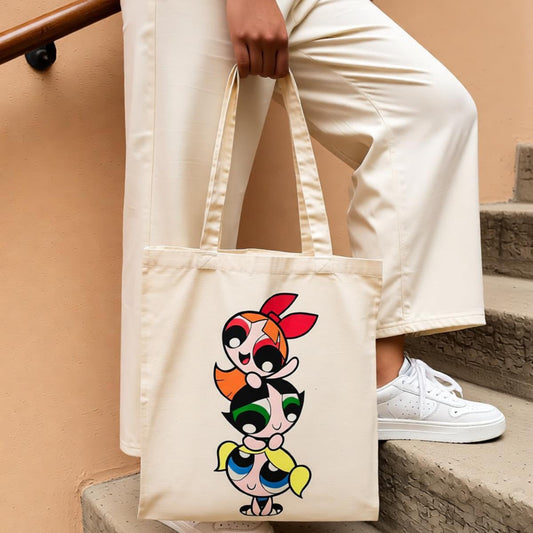 Power Puff Girls Canvas Tote Bag