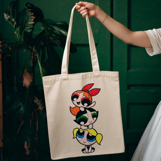 Power Puff Girls Canvas Tote Bag