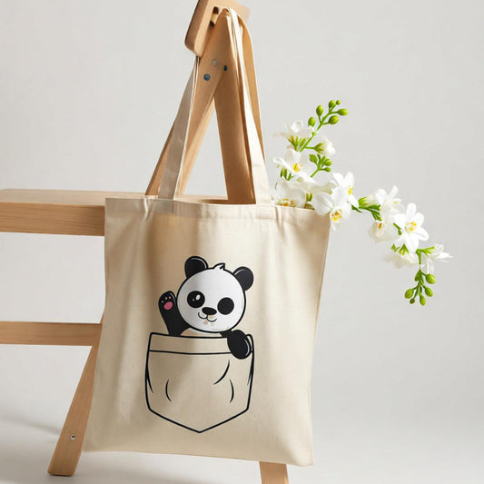 Cute Panda Tote Bag