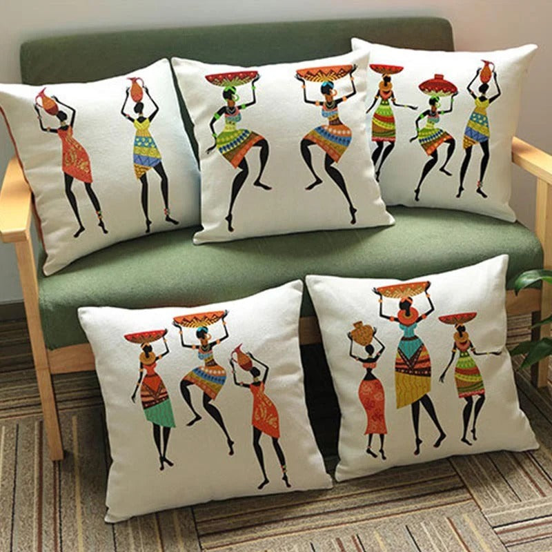 Dancing African Cushion Covers Pack of 5